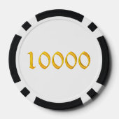 Santa Onvoorbereid zwart goud 10000 poker chip (Achterkant)