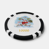 Santa Onvoorbereid zwart goud 10000 poker chip (Enkel)