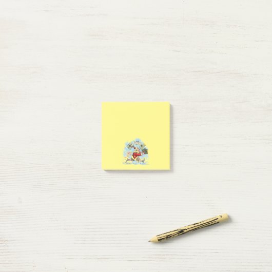 Santa Onvoorbereide gele notitiepaden Post-it® Notes (Op bureau)