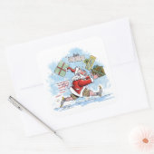 Santa Onvoorbereide grote vierkante stickers (Envelop)