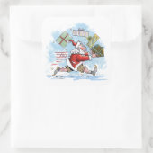Santa Onvoorbereide grote vierkante stickers (Tas)