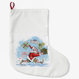 Santa Onvoorbereide Kerstmis kous groot Grote Kerstsok