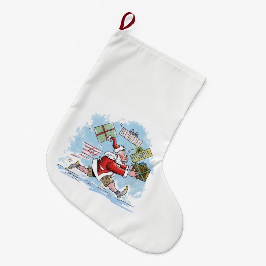 Santa Onvoorbereide Kerstmis kous groot Grote Kerstsok (Voorkant (Hangend))