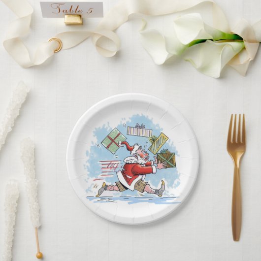 Santa Onvoorbereide papieren borden Papieren Bordje (Huwelijk)