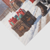 Santa op de weg - Decoupage - Tissuepapier (Detail)