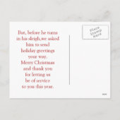 Santa op een grasmaaier Vakantie Klantwaardering Feestdagenkaart (Achterkant)