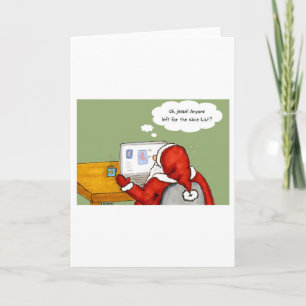 Santa op Facebook Feestdagen Kaart