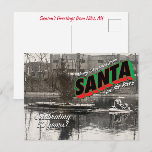 Santa op het Briefkaart 10 (Voorkant / Achterkant)