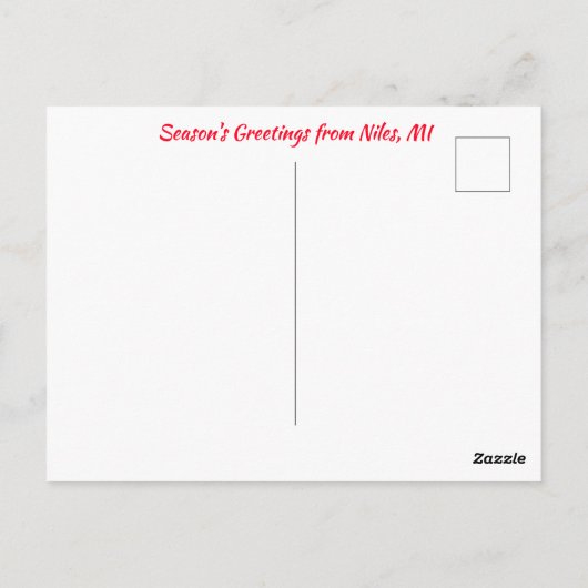 Santa op het Briefkaart 10 (Achterkant)