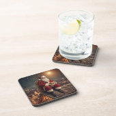 Santa op het dak bier onderzetter (Rechterzijde)