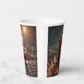 Santa op het dak papieren bekers (Rechts)