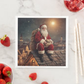 Santa op het dak servet (Insitu)