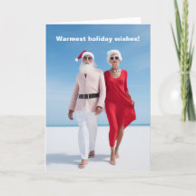 Santa op het strand vakantie Kaart