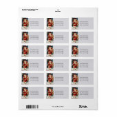 Santa op oude landstrook  adreslabel etiket (Full Sheet)
