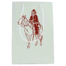 Santa op paard grafiek medium cadeauzakje