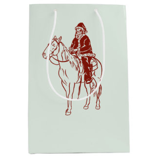 Santa op paard grafiek medium cadeauzakje