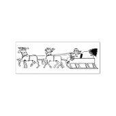 Santa op rendieren slee slee Kinder kerst DIY Rubberstempel (Afrduk)