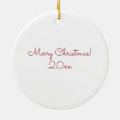 Santa op Roller Schaatsen met Gifts Gepersonalisee Keramisch Ornament (Achterkant)