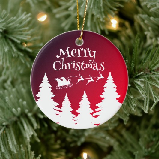 Santa op Sleigh Ornament - Feestelijke kerstboom (Boom)