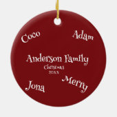 Santa op Sleigh Ornament - Feestelijke kerstboom (Achterkant)