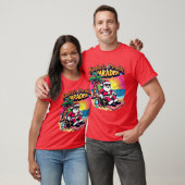 Santa op vakantie in het Naughty Paradise T-shirt (Unisex)