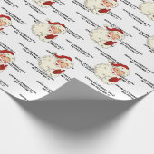 Santa Open 25 december geen pieken! Cadeaupapier (Hoek)