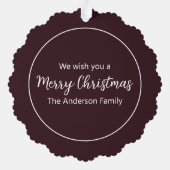 Santa Ornament Card  (Achterkant)