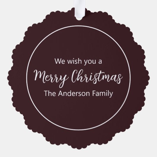 Santa Ornament Card  (Achterkant)