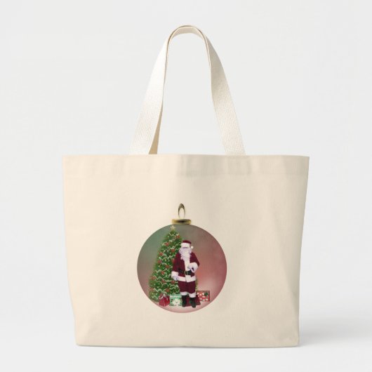 Santa Ornament Grote Tote Bag (Voorkant)