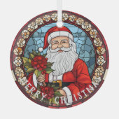 Santa Ornamenten,  stijl vlekken kerk Glas Ornament (Voorkant)