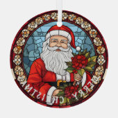 Santa Ornamenten,  stijl vlekken kerk Glas Ornament (Achterkant)