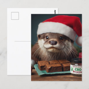 Santa Otter CBD Brownies Briefkaart