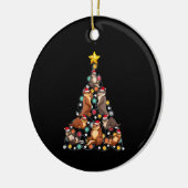 santa otters kerstboom| grappige otter kerstmis keramisch ornament (Links)