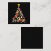 santa otters kerstboom| grappige otter kerstmis vierkante visitekaartje (Voorkant / Achterkant)