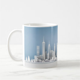 Santa Over New York City Christmas Mug Koffiemok