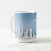 Santa Over New York City Christmas Mug Koffiemok (Voorkant links)