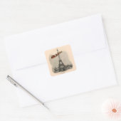  Santa over Paris Kerst sticker (Envelop)