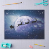 santa over the moon tissue paper tissuepapier (Craft)