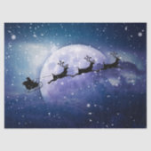 santa over the moon tissue paper tissuepapier (Voorkant)