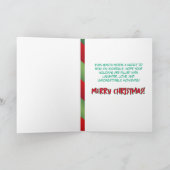 Santa Overbleef Zijn Welkom Grappig Feestdagen Kaart (Binnen)