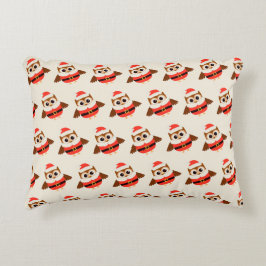 Santa Owl Accent Kussen