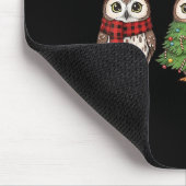 Santa Owl Christmas Tree Owl Lover Animal Xmas Paj Muismat (Hoek)