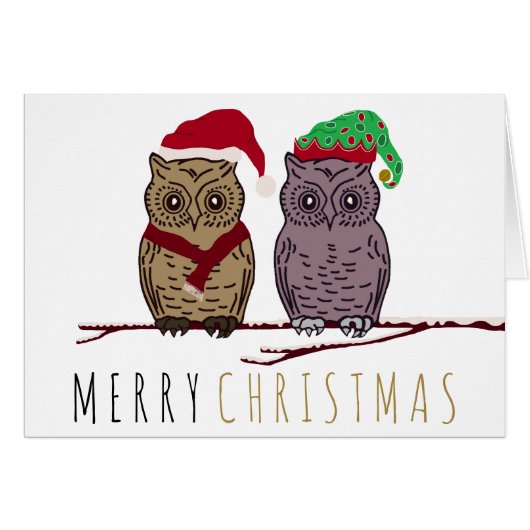 Santa Owl en Elf Owl (Voorkant Horizontaal)