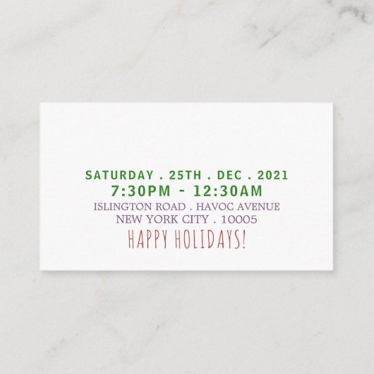 Santa Owl en Elf Owl, kerstkaartje Informatiekaartje (Achterkant)