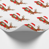 Santa Owl en Rudolph Cadeaupapier (Hoek)