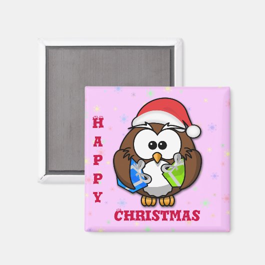 Santa owl magneet (Voorkant / Achterkant)