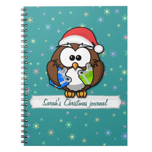 Santa owl notitieboek (Voorkant)