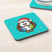 Santa owl onderzetter (Linkerzijde)