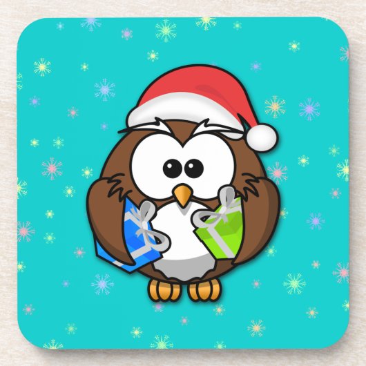 Santa owl onderzetter (Voorkant)