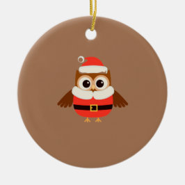 Santa Owl Ornament